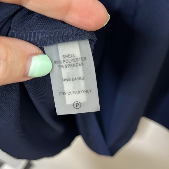 Calvin Klein Navy Gold Chain Sleeveless Shift Dress Women Size 6 - Picture 4 of 5